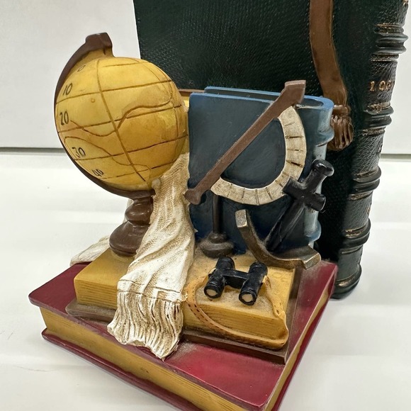 VTG Bookends Nautical Themed Log Book and Around the World Globe Books - Picture 16 of 16